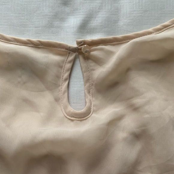 NWOT - Cream Mini Dress with Sequins - Picture 3 of 5